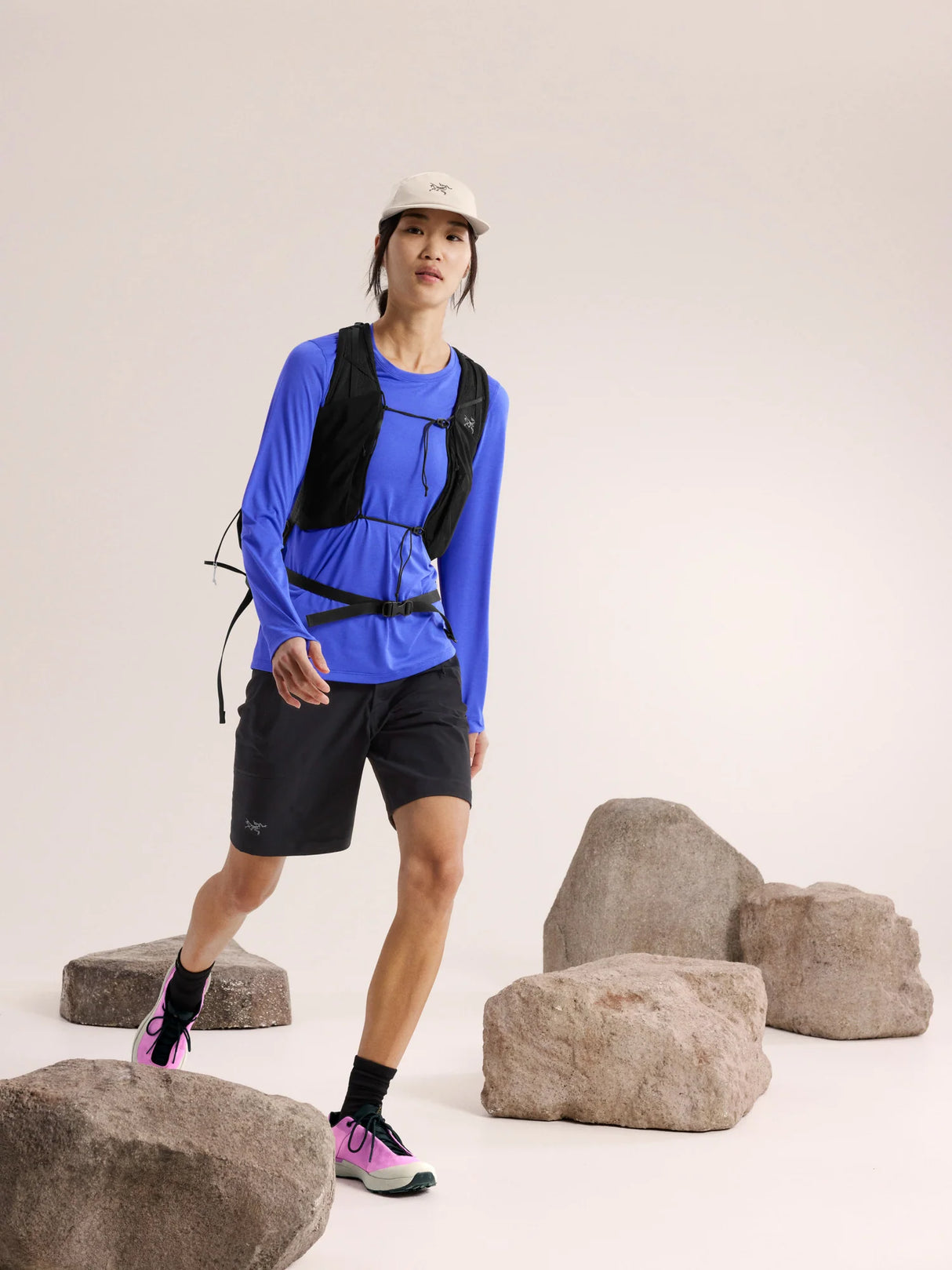 Arc'teryx Taema Crew Neck Shirt LS (Women's) - Electra Heather - Find Your Feet Australia Hobart Launceston Tasmania