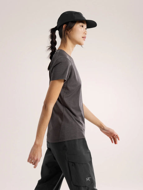 Arc'teryx Taema Crew Neck Shirt SS (Women's) - Black Heather - Find Your Feet Australia Hobart Launceston Tasmania