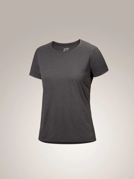 Arc'teryx Taema Crew Neck Shirt SS (Women's) - Black Heather - Find Your Feet Australia Hobart Launceston Tasmania