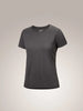 Arc'teryx Taema Crew Neck Shirt SS (Women's) - Black Heather - Find Your Feet Australia Hobart Launceston Tasmania