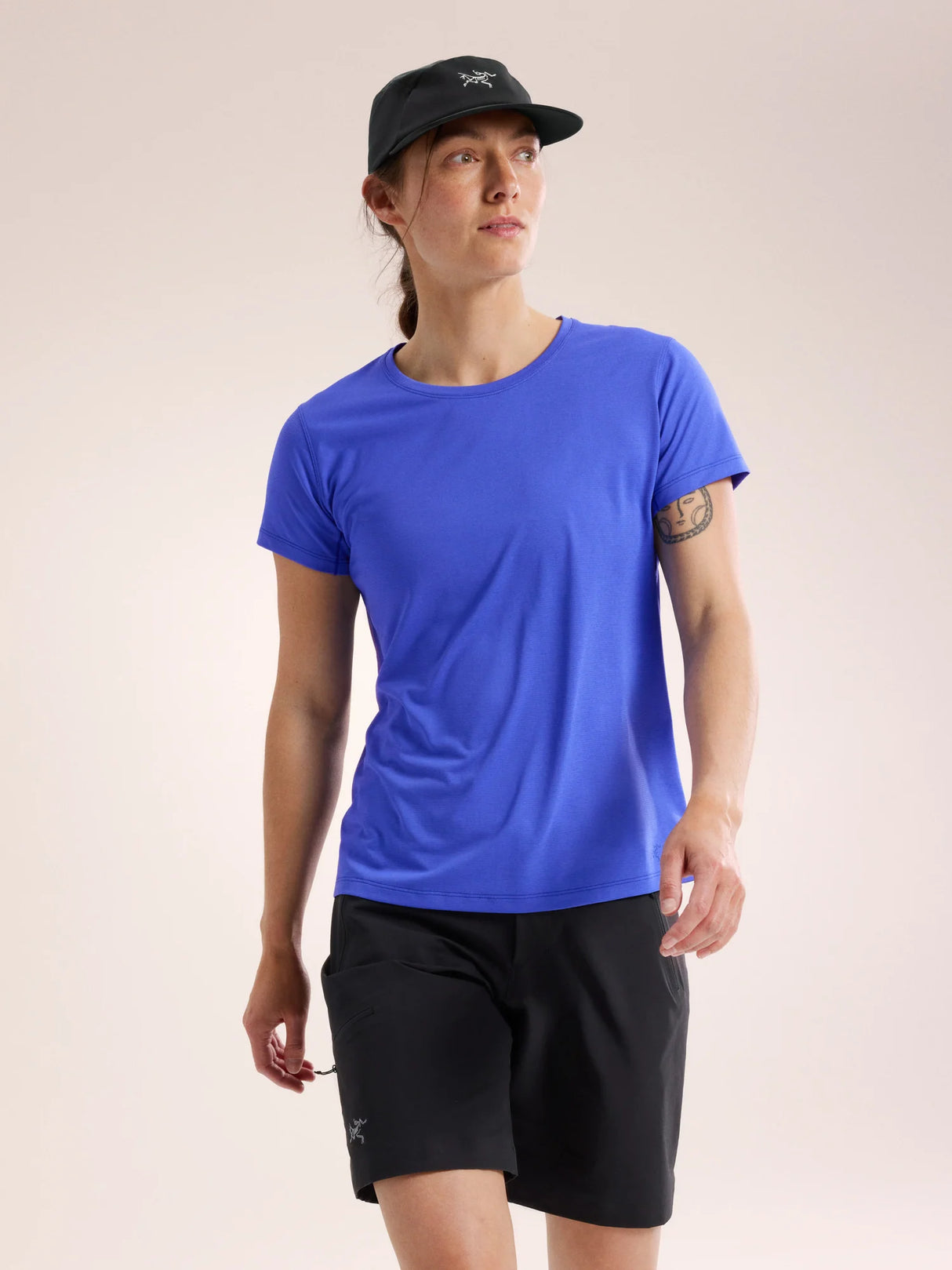 Arc'teryx Taema Crew Neck Shirt SS (Women's) - Electra Heather - Find Your Feet Australia Hobart Launceston Tasmania