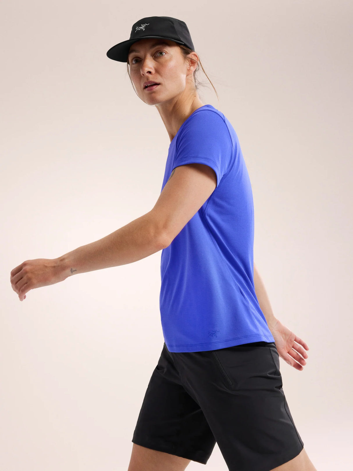 Arc'teryx Taema Crew Neck Shirt SS (Women's) - Electra Heather - Find Your Feet Australia Hobart Launceston Tasmania