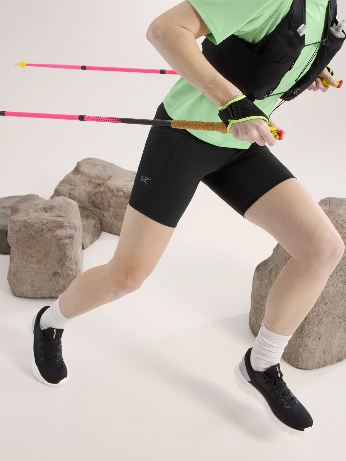 Arc'teryx Essent High-Rise Utility Shorts (Women's) - Black - Find Your Feet Australia Hobart Launceston Tasmania