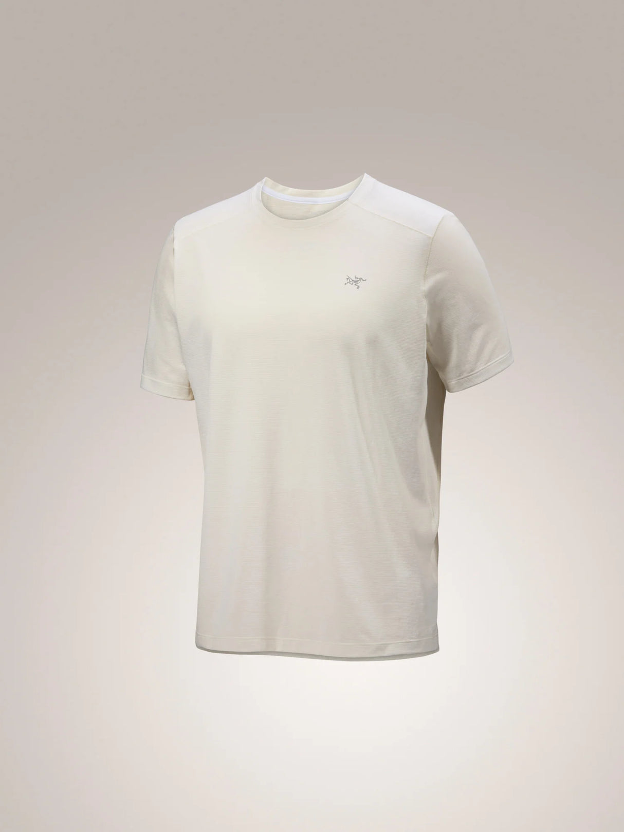 Arc'teryx Cormac Crew Neck Shirt Short Sleeve (Men's) - Arctic Silk Heather II - White