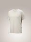 Arc'teryx Cormac Crew Neck Shirt Short Sleeve (Men's) - Arctic Silk Heather II - White