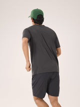 Arc'teryx Cormac Crew Neck Shirt Short Sleeve (Men's) - Black Heather - Grey