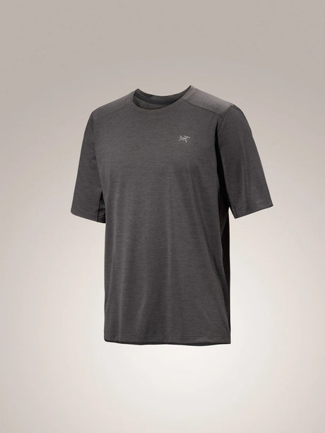 Arc'teryx Cormac Crew Neck Shirt Short Sleeve (Men's) - Black Heather - Grey