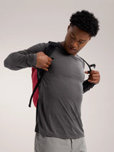 Arc'teryx Cormac Crew Neck Shirt LS (Men's) - Black Heather - Grey