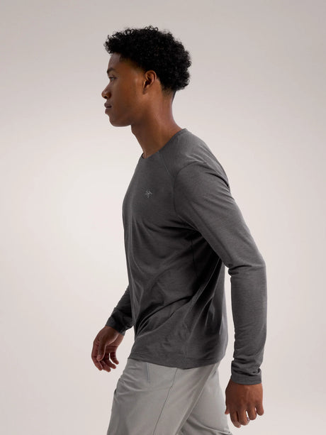 Arc'teryx Cormac Crew Neck Shirt LS (Men's) - Black Heather - Grey