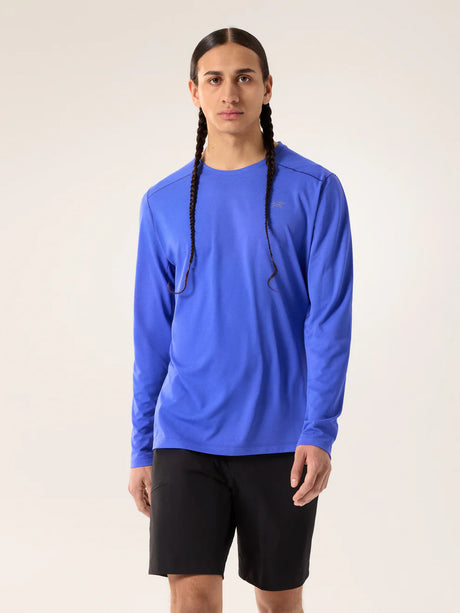 Arc'teryx Cormac Crew Neck Shirt LS (Men's) - Electra Heather - Find Your Feet Australia Hobart Launceston Tasmania