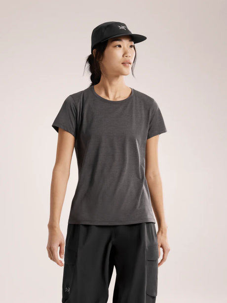 Arc'teryx Taema Crew Neck Shirt SS (Women's) - Black Heather - Find Your Feet Australia Hobart Launceston Tasmania