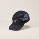 Black cap with a logo on a beige background - Arc'teryx Norvan Mesh 5 Panel Cap - Black