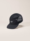 Black cap with a logo on a beige background - Arc'teryx Norvan Mesh 5 Panel Cap - Black