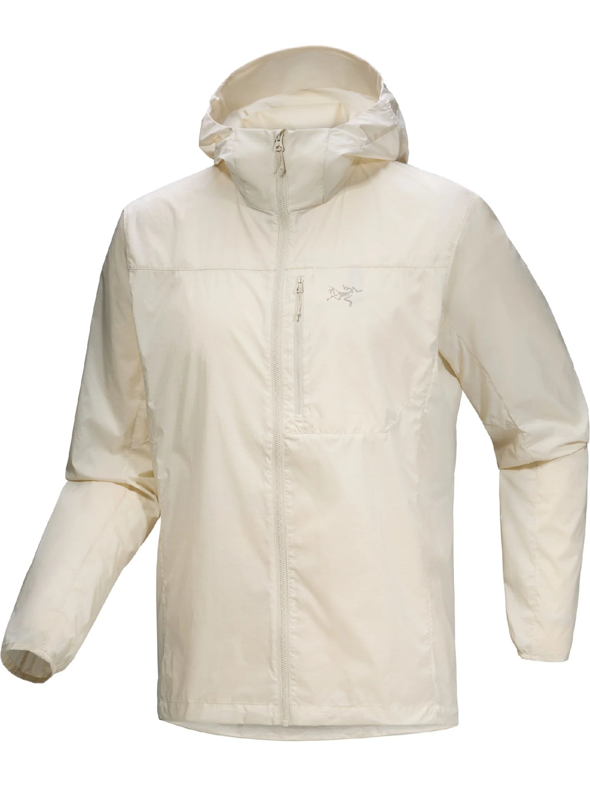 Beige jacket with a hood on a white background - Arc'teryx Squamish Hoody (Men's) - Sea Salt