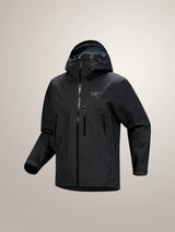 Black jacket with a hood on a light gray background - Arc'teryx Beta SV Jacket (Men's) - Black