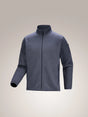 Gray fleece jacket on a beige background - Arc'teryx Covert Cardigan (Men's) - Dark Stratus Healther/Black Sapphire