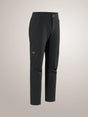 Black technical outdoor pants with zippered side pockets and a small Arc'teryx logo on the left thigh, shown against a light gray gradient background. - Arc'teryx Gamma Pants (Men's) - Black