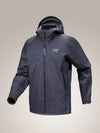 Navy blue jacket with brand logo on a light beige background - Arc'teryx Beta Jacket (Men's) - Black Sapphire