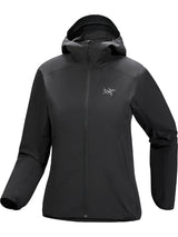 Black jacket with a brand logo on a white background - Arc'teryx Gamma Lightweight Hoody (Women's) - Black