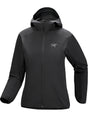 Black jacket with a brand logo on a white background - Arc'teryx Gamma Lightweight Hoody (Women's) - Black