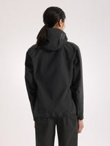 Person wearing a black jacket and pants on a white background - Arc'teryx Gamma Lightweight Hoody (Women's) - Black