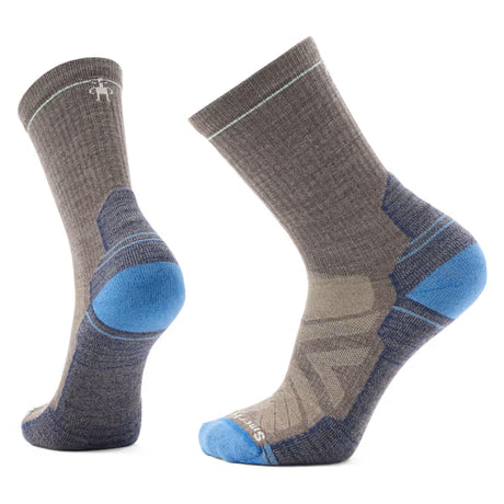 Smartwool Hike Light Cushion Crew Socks (Unisex) - Taupe-Laguna Blue - Find Your Feet Australia Hobart Launceston Tasmania