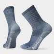 Pair of gray socks on a light gray background - Smartwool Hike Classic Edition Light Cushion Crew Socks (Unisex) - Alpine Blue