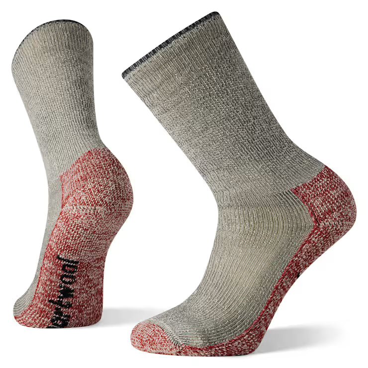 Smartwool Mountaineer Classic Edition Maximum Cushion Crew Socks (Unisex) - Charcoal - Grey - Red