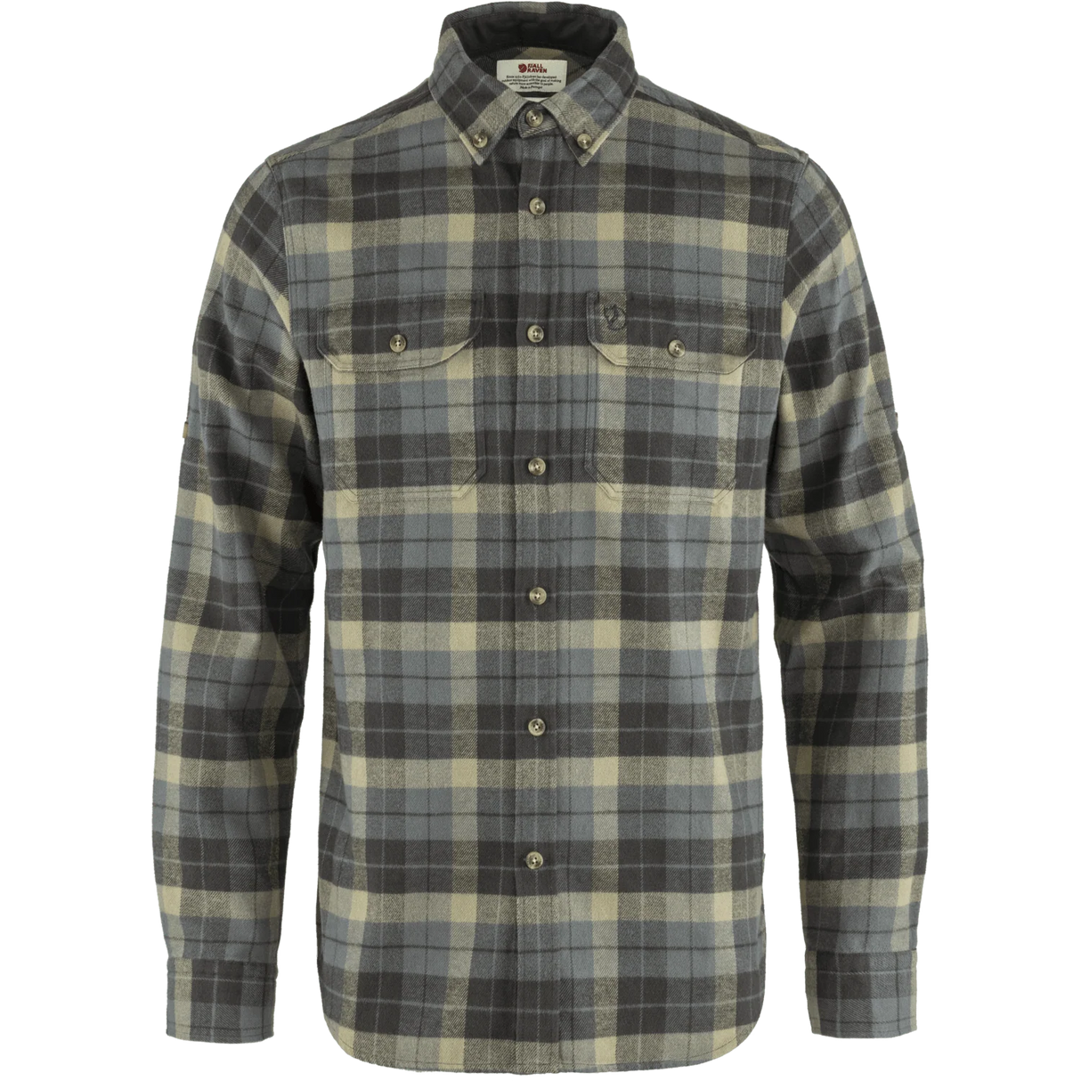 Fjällräven Singi Heavy Flannel Shirt (Men's) - Super Grey/Stone Blue