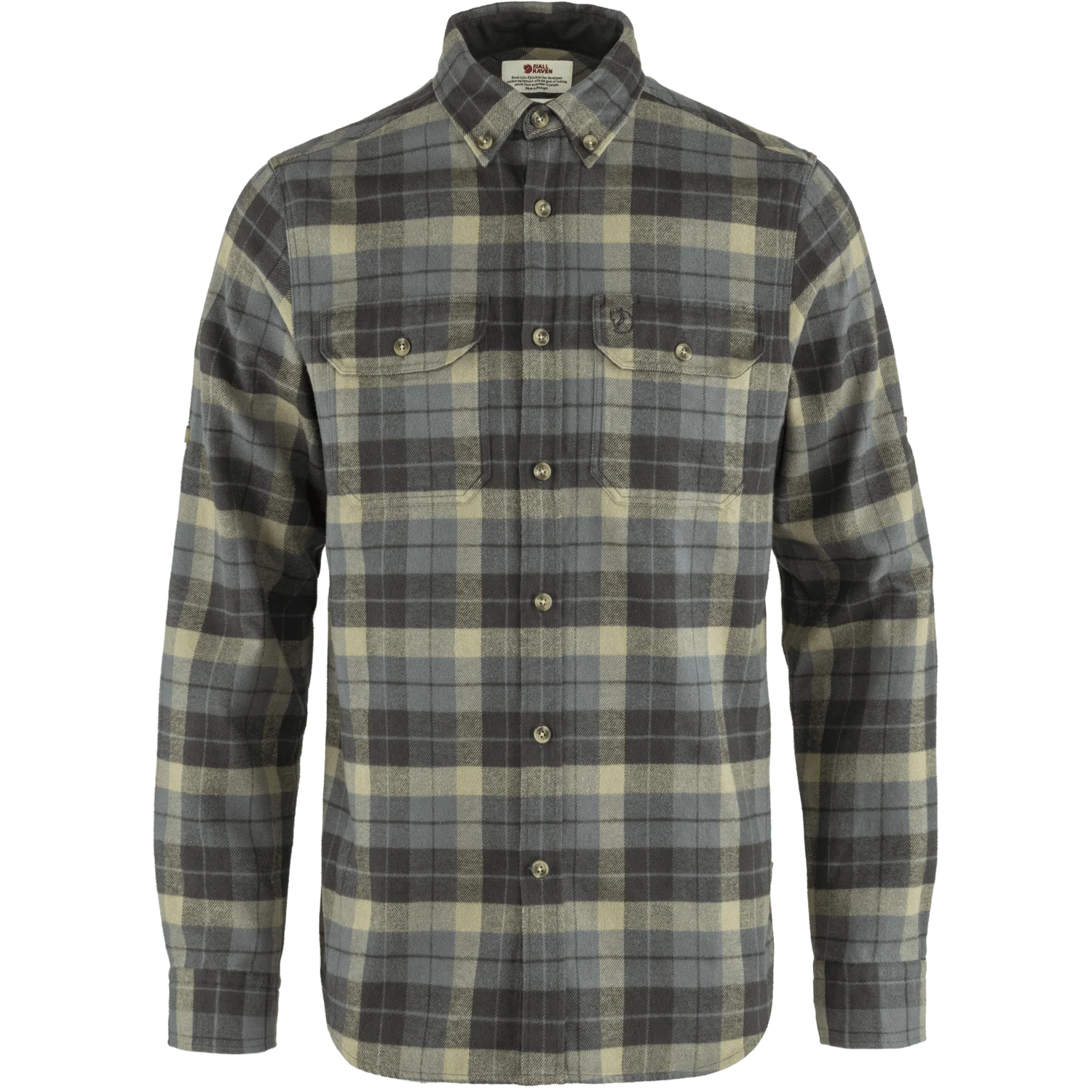 Fjällräven Singi Heavy Flannel Shirt (Men's) - Super Grey/Stone Blue