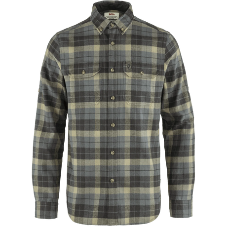 Fjällräven Singi Heavy Flannel Shirt (Men's) - Super Grey/Stone Blue