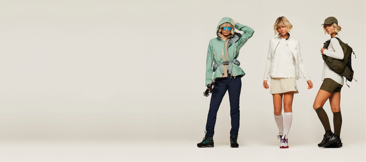 norrøna outerwear same girl in 3 different outfits - find your feet exclusive home ot norways premium brand