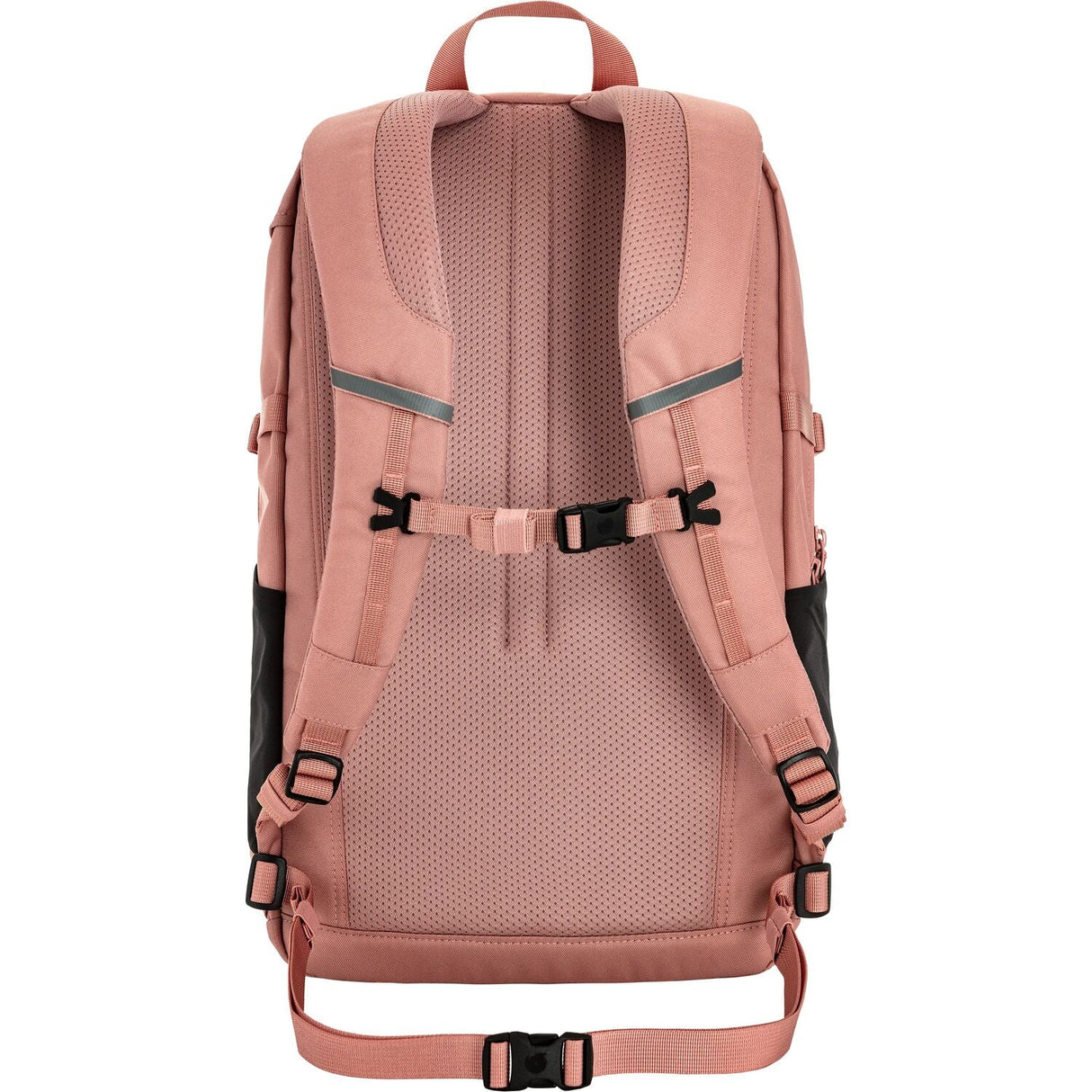 Pink backpack with black straps on a white background - Fjällräven Skule 28 Backpack - Dusty Rose