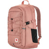 Pink backpack with visible brand logo on a white background - Fjällräven Skule 28 Backpack - Dusty Rose