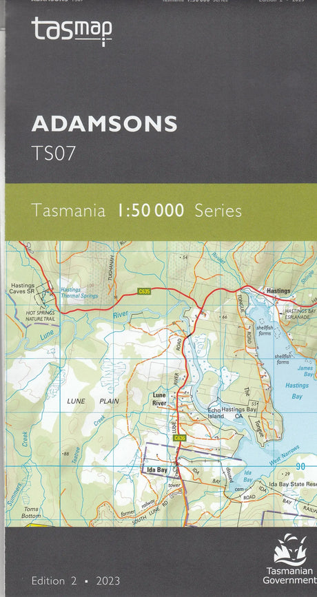 Tasmap 1:50000 Topographic/Cadastral Maps TasMap