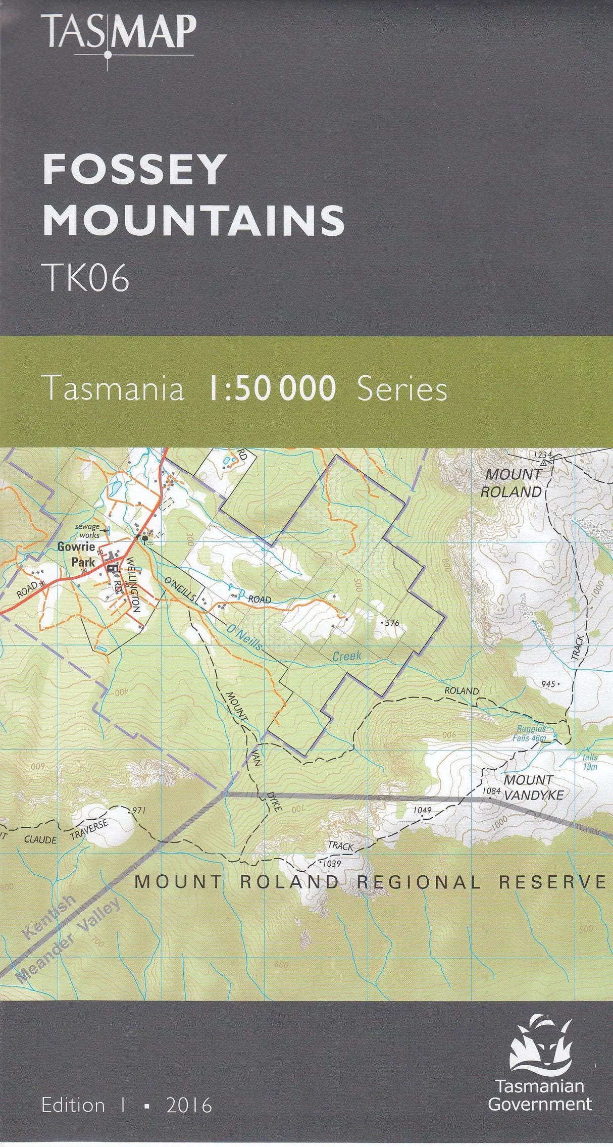 Tasmap 1:50000 Topographic/Cadastral Maps TasMap