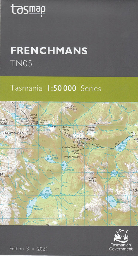 Tasmap 1:50000 Topographic/Cadastral Maps TasMap