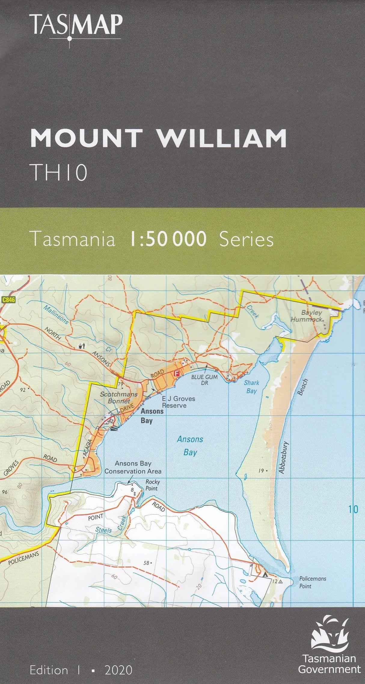 Tasmap 1:50000 Topographic/Cadastral Maps TasMap