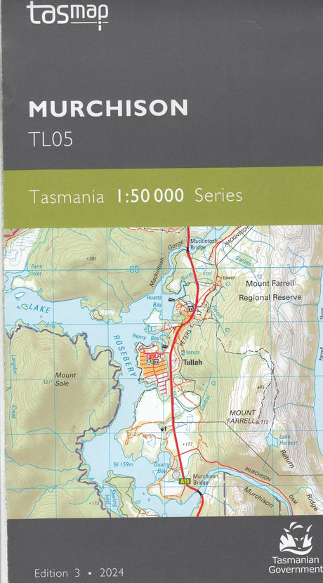 Tasmap 1:50000 Topographic/Cadastral Maps TasMap