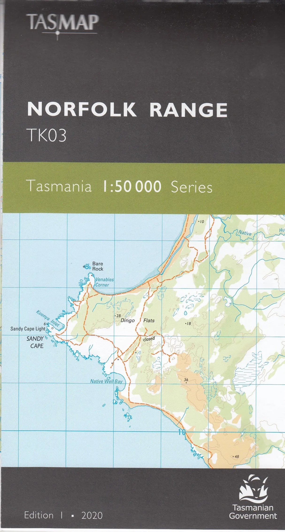 Tasmap 1:50000 Topographic/Cadastral Maps TasMap