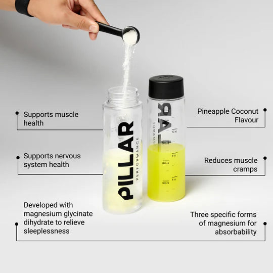 Pillar Performance Triple Magnesium Powder - Pineapple Coconut - Find Your Feet Australia Hobart Launceston Tasmania