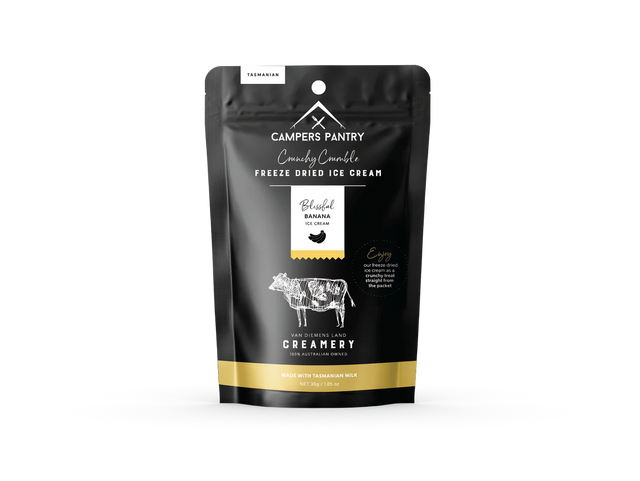 Campers Pantry Freeze Dried Ice Cream - Banana (30g) - Find Your Feet Australia Hobart Launceston Tasmania