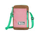 Small pouch with pink front and brown sides, featuring Fjäll Räven logo, on a white background. - Fjällräven Vardag Pocket Small - Poppy Pink/Khaki Dust