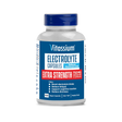 Vitassium Electrolyte Capsules Extra Strength supplement bottle with a blue cap and blue label, shown on a plain white background. - SaltStick Vitassium Extra Strength Capsules