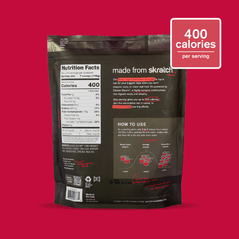 Skratch Labs Super High-Carb Sport Drink Mix - 840g Skratch Labs