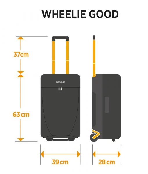 One Planet Wheelie Good (75L) - Black - Find Your Feet Australia Hobart Launceston Tasmania