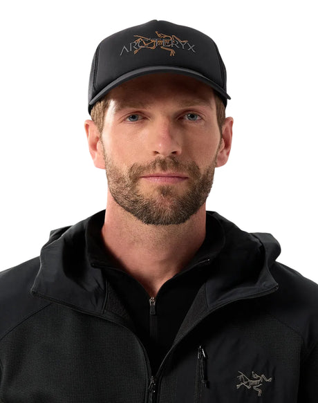 Arc'teryx Bird Word Trucker Hat - 24K Black - Gold - Bronze - Yellow