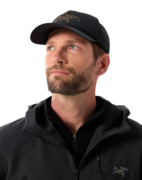 Arc'teryx Bird Word Trucker Hat - 24K Black - Gold - Bronze - Yellow