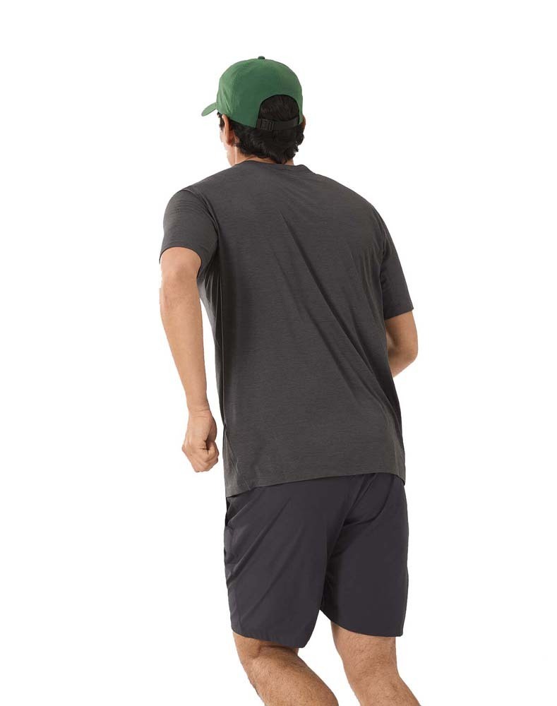 Arc'teryx Cormac Crew Neck Shirt SS (Men's) - Black Heather - Find Your Feet Australia Hobart Launceston Tasmania