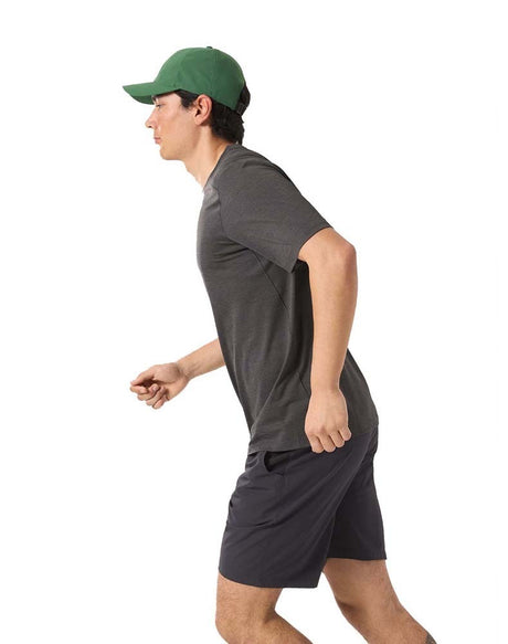 Arc'teryx Cormac Crew Neck Shirt SS (Men's) - Black Heather - Find Your Feet Australia Hobart Launceston Tasmania